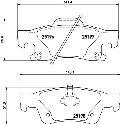 Bremžu uzliku kompl., Disku bremzes HELLA PAGID 8DB 355 020-351