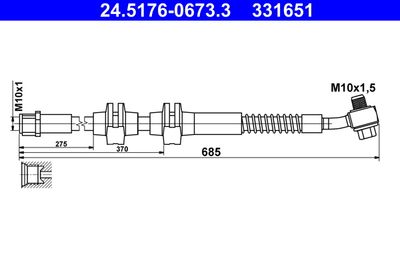 Тормозной шланг ATE 24.5176-0673.3