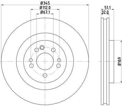 Bremžu diski HELLA PAGID 8DD 355 107-221