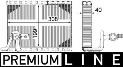 Испаритель, кондиционер MAHLE AE 124 000P