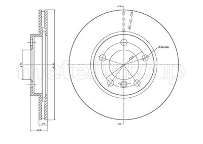 Bremžu diski METELLI 23-1408C