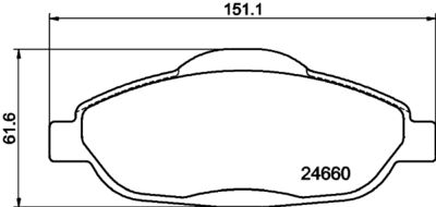 HELLA PAGID 8DB355013911 Bremžu uzliku kompl
