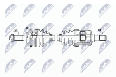 Приводной вал NTY NPW-KA-386