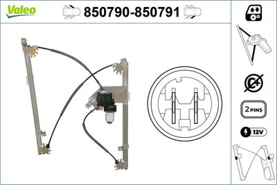 Стеклоподъемник VALEO 850790