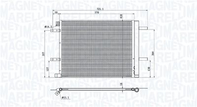 Конденсатор, кондиционер MAGNETI MARELLI 350203106200