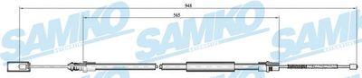 Тросик, cтояночный тормоз SAMKO C0723B