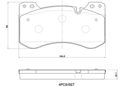 Bremžu uzliku kompl., Disku bremzes BREMBO P 06 119