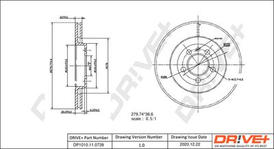 Тормозной диск Dr!ve+ DP1010.11.0739