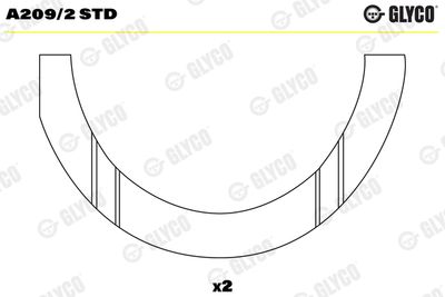 Дистанционная шайба, коленчатый вал GLYCO A209/2 STD