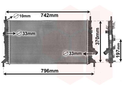 Radiators, Motora dzesēšanas sistēma VAN WEZEL 18002369