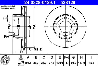 Тормозной диск ATE 24.0328-0129.1