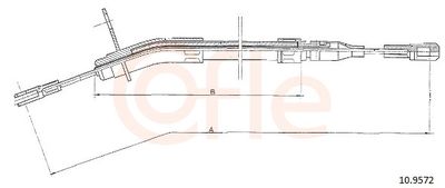 Тросик, cтояночный тормоз COFLE 92.10.9572