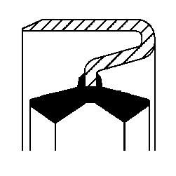 Уплотнительное кольцо, поворотного кулака CORTECO 12015147B