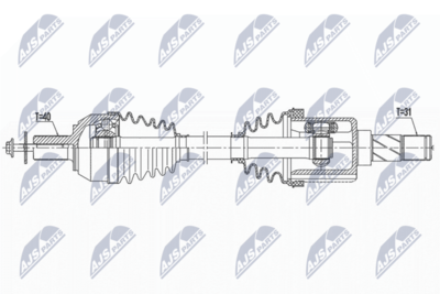 Приводной вал NTY NPW-VV-146
