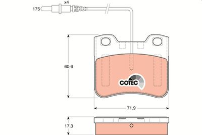 Комплект тормозных колодок, дисковый тормоз TRW GDB1031