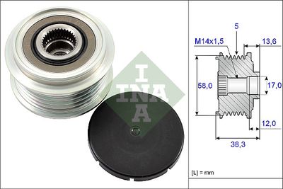 Ģeneratora brīvgaitas mehānisms Schaeffler INA 535 0184 10
