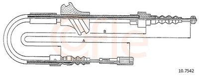 Тросик, cтояночный тормоз COFLE 10.7542