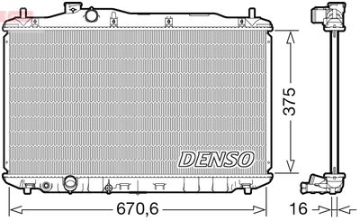 Radiators, Motora dzesēšanas sistēma DENSO DRM40105
