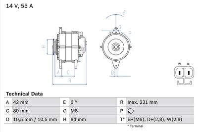 Генератор BOSCH 0 986 049 870