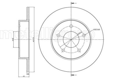 Тормозной диск METELLI 23-0762C