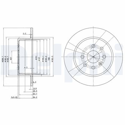 Тормозной диск DELPHI BG3141