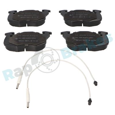 Комплект тормозных колодок, дисковый тормоз RAP BRAKES R-P1072