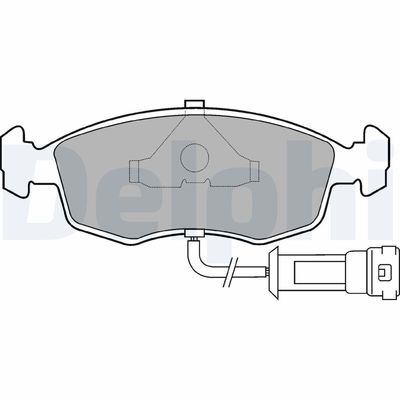 Комплект тормозных колодок, дисковый тормоз DELPHI LP457