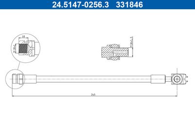 Тормозной шланг ATE 24.5147-0256.3