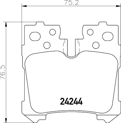 Bremžu uzliku kompl., Disku bremzes HELLA PAGID 8DB 355 006-651