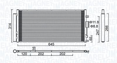 Kondensators, Gaisa kond. sistēma MAGNETI MARELLI 350203644000