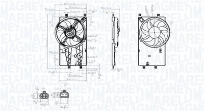 Вентилятор, охлаждение двигателя MAGNETI MARELLI 069422904010