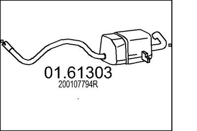 Глушитель выхлопных газов конечный MTS 01.61303