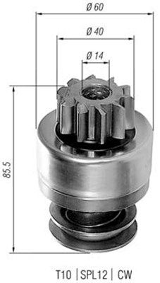 Ведущая шестерня, стартер MAGNETI MARELLI 940113020220