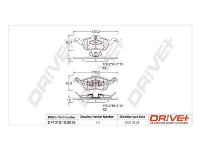 Bremžu uzliku kompl., Disku bremzes Dr!ve+ DP1010.10.0815