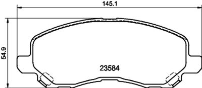Bremžu uzliku kompl., Disku bremzes HELLA PAGID 8DB 355 014-131