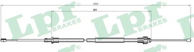 Тросик, cтояночный тормоз LPR C0998B