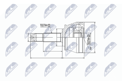 Шарнирный комплект, приводной вал NTY NPZ-FT-046