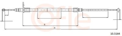Тросик, cтояночный тормоз COFLE 92.10.5164