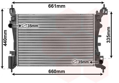 Radiators, Motora dzesēšanas sistēma VAN WEZEL 17002318