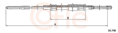 Тросик, cтояночный тормоз COFLE 92.10.748