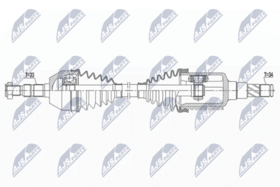 Приводной вал NTY NPW-DW-027