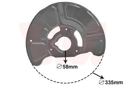 Dubļu sargs, Bremžu disks VAN WEZEL 3044371