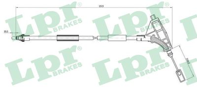 Тросик, cтояночный тормоз LPR C0640B