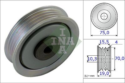 Spriegotājrullītis, Ķīļrievu siksna Schaeffler INA 531 0845 10