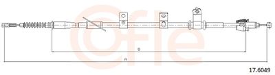 Тросик, cтояночный тормоз COFLE 92.17.6049