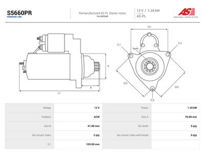 Starteris AS-PL S5660PR