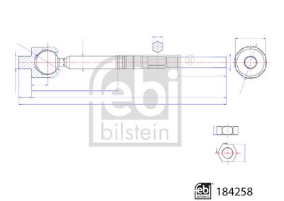 Осевой шарнир, рулевая тяга FEBI BILSTEIN 184258