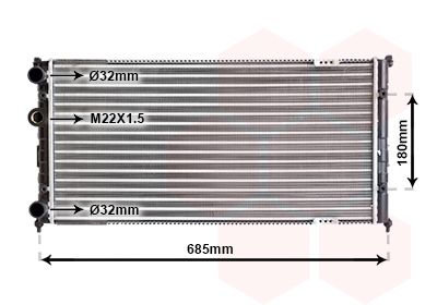 Radiators, Motora dzesēšanas sistēma VAN WEZEL 58002192
