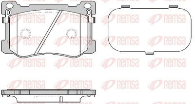 Bremžu uzliku kompl., Disku bremzes REMSA 1475.12