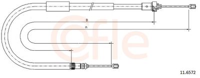 Тросик, cтояночный тормоз COFLE 11.6572